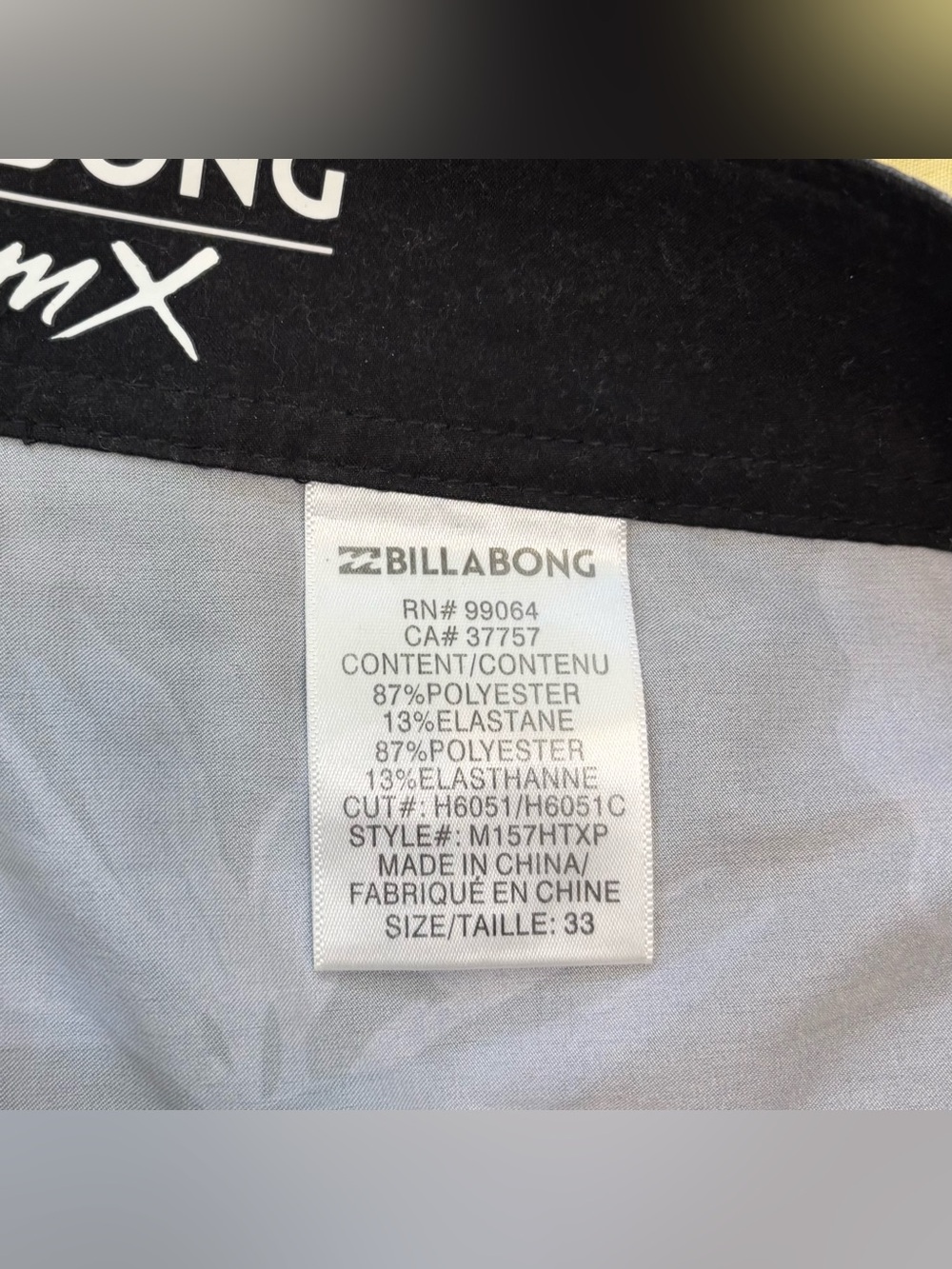 EUC Billabong Platinum X Tribong Boardshorts, Men Size 33, Surf Swim - Picture 10 of 16